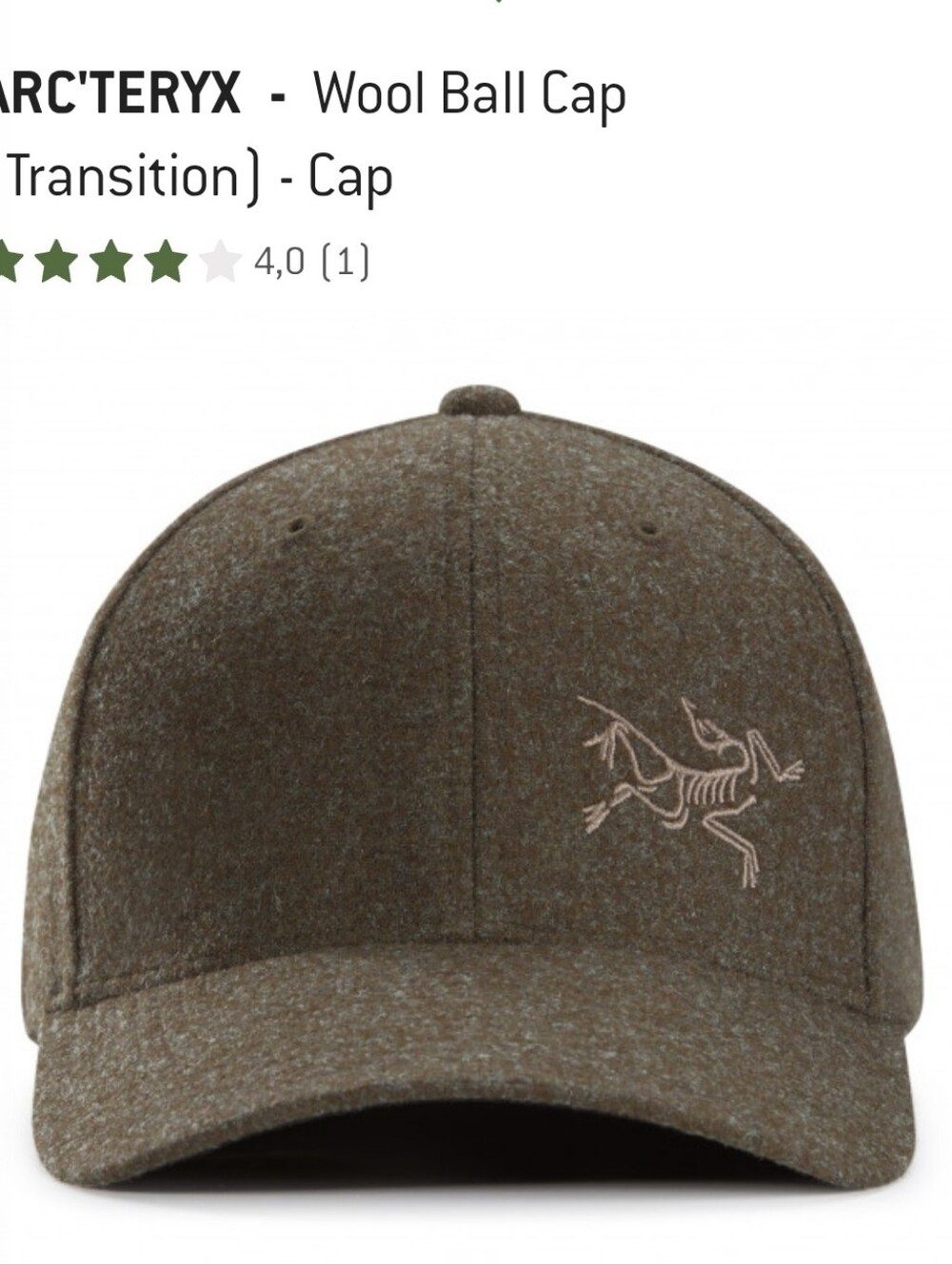 Arc'teryx - Wool Ball Cap Army Green  Like New